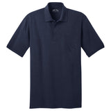 Mens 5.5 - Ounce Jersey Knit Pocket Polo. Adult Sizes: S - 6XL Small Deep Navy Polos/Knits