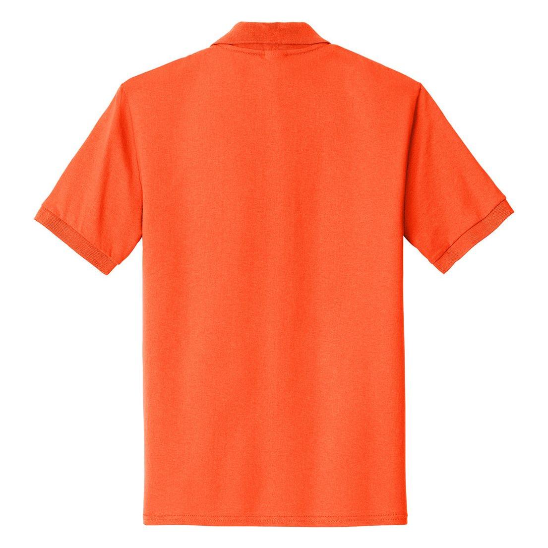 Mens 5.5 - Ounce Jersey Knit Pocket Polo. Adult Sizes: S - 6XL Small Safety Orange Polos/Knits
