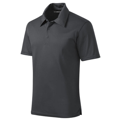Mens Active Texture Polo Iron Grey X - Small Polos/Knits