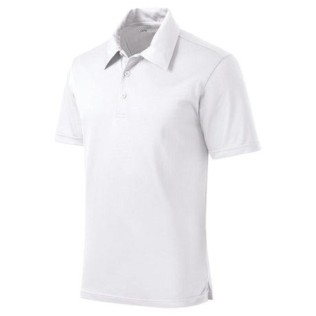 Mens Active Texture Polo White X - Small Polos/Knits
