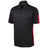 Men's Active Textured Colorblock Polo X - Small Black/True Red Polos/Knits