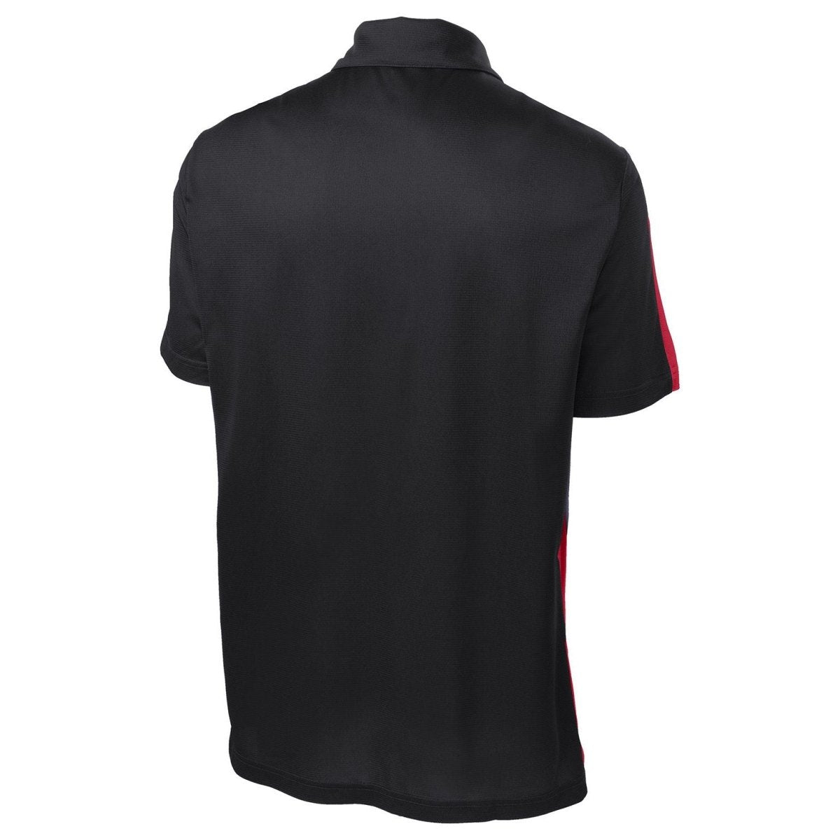 Men's Active Textured Colorblock Polo X - Small Black/True Red Polos/Knits