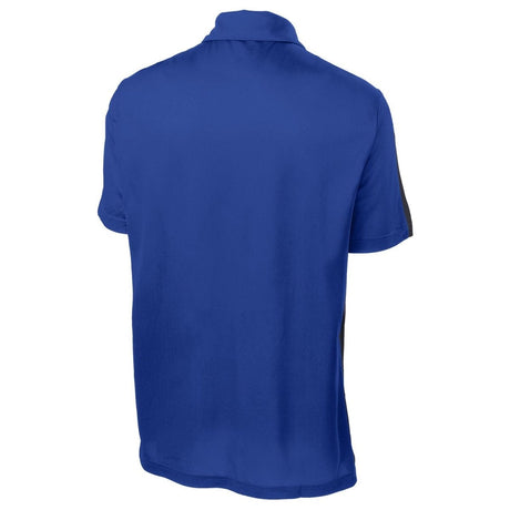 Men's Active Textured Colorblock Polo X - Small True Royal/Grey Polos/Knits