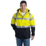 Mens ANSI 107 Class 3 Safety Heavyweight Parka X - Small Safety Yellow/Black/Reflective Insulated Jackets