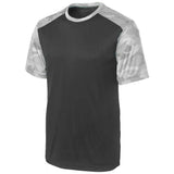 Men's CamoHex Colorblock Tee X - Small Black/Deep Red Short Sleeve T-Shirts