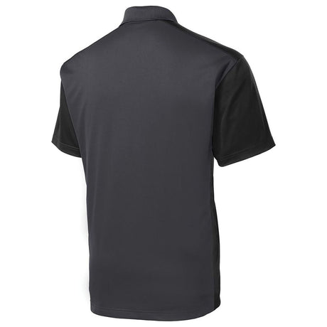 Men's Colorblock Micropique Sport - Wick Polo Iron Grey / Black X - Small Polos/Knits