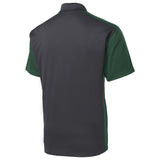 Men's Colorblock Micropique Sport - Wick Polo Iron Grey / Forest Green X - Small Polos/Knits