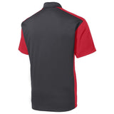 Men's Colorblock Micropique Sport - Wick Polo Iron Grey / True Red X - Small Polos/Knits