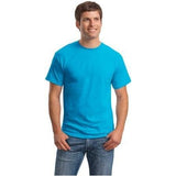 Mens ComfortBlend EcoSmart 50/50 Cotton/Poly T-Shirt 2X - Large Teal Short Sleeve T-Shirts