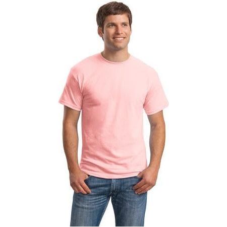 Mens ComfortBlend EcoSmart 50/50 Cotton/Poly T-Shirt Large Pale Pink Short Sleeve T-Shirts