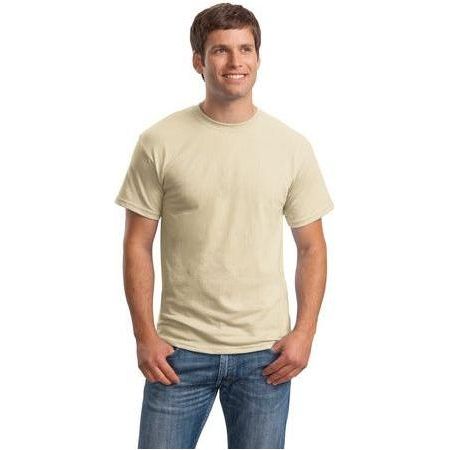 Mens ComfortBlend EcoSmart 50/50 Cotton/Poly T-Shirt Medium Sand Short Sleeve T-Shirts