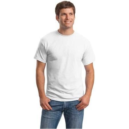 Mens ComfortBlend EcoSmart 50/50 Cotton/Poly T-Shirt Medium White Short Sleeve T-Shirts