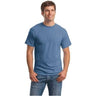 Mens ComfortBlend EcoSmart 50/50 Cotton/Poly T-Shirt Small Denim Blue Short Sleeve T-Shirts