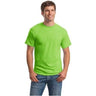 Mens ComfortBlend EcoSmart 50/50 Cotton/Poly T-Shirt Small Lime Short Sleeve T-Shirts