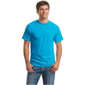 Mens ComfortBlend EcoSmart 50/50 Cotton/Poly T-Shirt Small Teal Short Sleeve T-Shirts