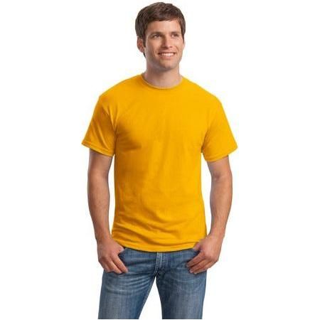 Mens ComfortBlend EcoSmart 50/50 Cotton/Poly T-Shirt X - Large Gold Short Sleeve T-Shirts
