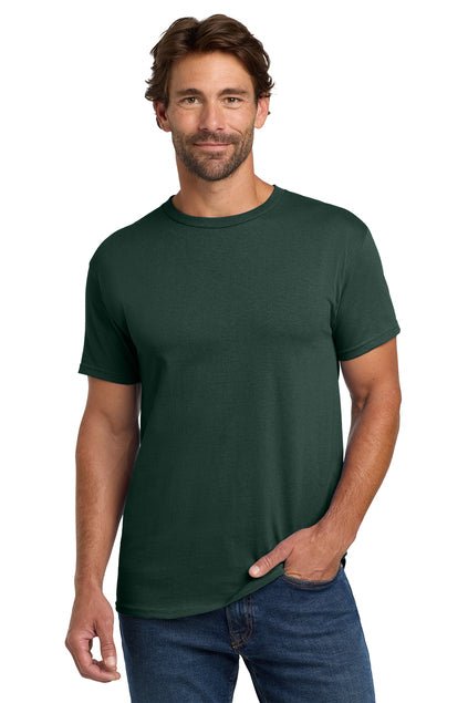 Mens ComfortSoft Heavyweight 100% Cotton T-Shirt Small Deep Forest Short Sleeve T-Shirts