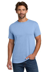Mens ComfortSoft Heavyweight 100% Cotton T-Shirt Small Light Blue Short Sleeve T-Shirts