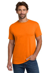 Mens ComfortSoft Heavyweight 100% Cotton T-Shirt Small Safety Orange 50/50 Cotton Poly Short Sleeve T-Shirts