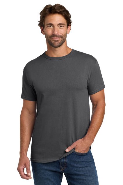 Mens ComfortSoft Heavyweight 100% Cotton T-Shirt Small Smoke Grey Short Sleeve T-Shirts