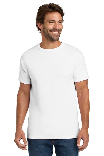 Mens ComfortSoft Heavyweight 100% Cotton T-Shirt Small White Short Sleeve T-Shirts