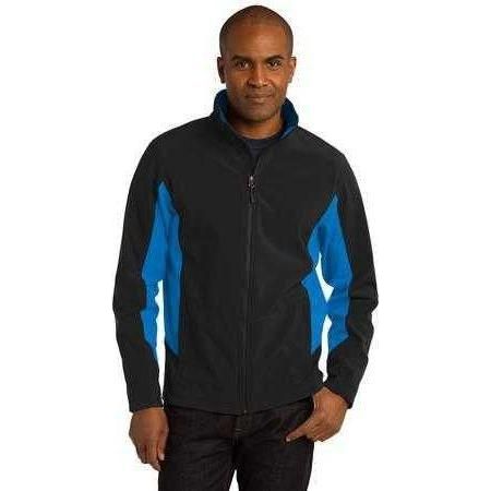 Mens Core Colorblock Soft Shell Jacket X - Small Black/Battleship Grey Soft Shell Jackets