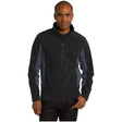 Mens Core Colorblock Soft Shell Jacket X - Small Black/Battleship Grey Soft Shell Jackets