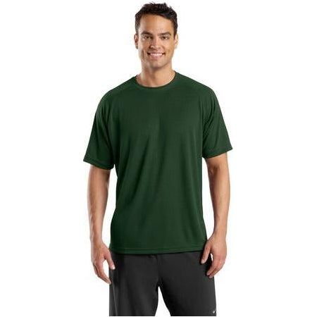 Mens Dry Zone Short Sleeve Raglan T-Shirt 2X - Large Forest Green Short Sleeve T-Shirts