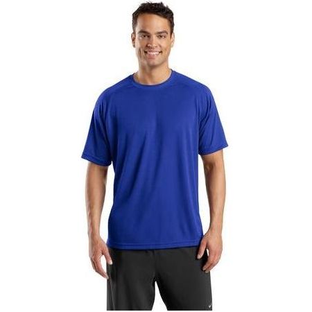 Mens Dry Zone Short Sleeve Raglan T-Shirt 3X - Large True Royal Short Sleeve T-Shirts