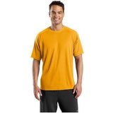 Mens Dry Zone Short Sleeve Raglan T-Shirt Medium Gold Short Sleeve T-Shirts