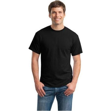 Mens DryBlend 50 Cotton/50 DryBlend Poly T-Shirt Large Black Short Sleeve T-Shirts