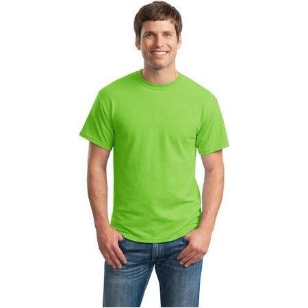 Mens DryBlend 50 Cotton/50 DryBlend Poly T-Shirt Large Lime Short Sleeve T-Shirts