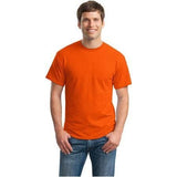 Mens DryBlend 50 Cotton/50 DryBlend Poly T-Shirt Large Orange Short Sleeve T-Shirts