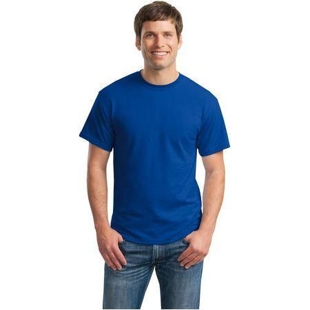 Mens DryBlend 50 Cotton/50 DryBlend Poly T-Shirt Large Royal Short Sleeve T-Shirts