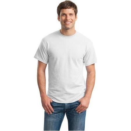 Mens DryBlend 50 Cotton/50 DryBlend Poly T-Shirt Large White Short Sleeve T-Shirts