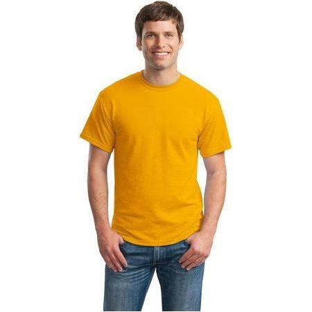 Mens DryBlend 50 Cotton/50 DryBlend Poly T-Shirt Medium Gold Short Sleeve T-Shirts