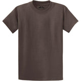 Men's Durable 100% Heavyweight Cotton T-Shirts in Regular, Big, and Tall Sizes Brown Small Short Sleeve T-Shirts