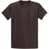 Men's Durable 100% Heavyweight Cotton T-Shirts in Regular, Big, and Tall Sizes Dark Chocolate Brown Small Short Sleeve T-Shirts