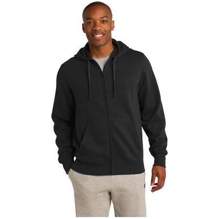 Mens Full - Zip Hooded Sweatshirt Medium Black Zip Hoodies