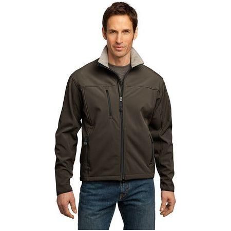 Mens Glacier Soft Shell Jacket 2X - Large Brown/Chrome Soft Shell Jackets