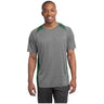 Mens Heather Colorblock Contender Tee X - Small Vintage Heather/Forest Green Short Sleeve T-Shirts