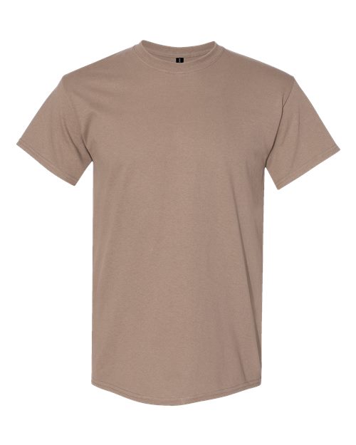 Mens Heavy Cotton 100% Cotton T-Shirt Small Brown Savana Short Sleeve T-Shirts