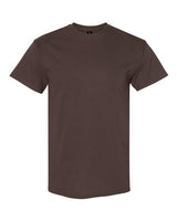 Mens Heavy Cotton 100% Cotton T-Shirt Small Dark Chocolate Short Sleeve T-Shirts