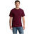 Mens Heavy Cotton 100% Cotton T-Shirt Small Maroon Short Sleeve T-Shirts