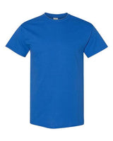 Mens Heavy Cotton 100% Cotton T-Shirt Small Royal Short Sleeve T-Shirts