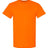 Mens Heavy Cotton 100% Cotton T-Shirt Small Safety Orange Short Sleeve T-Shirts