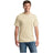 Mens Heavy Cotton 100% Cotton T-Shirt Small Sand Short Sleeve T-Shirts