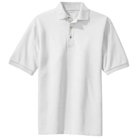 Men's Heavyweight Cotton Pique Polo XS White Polos/Knits