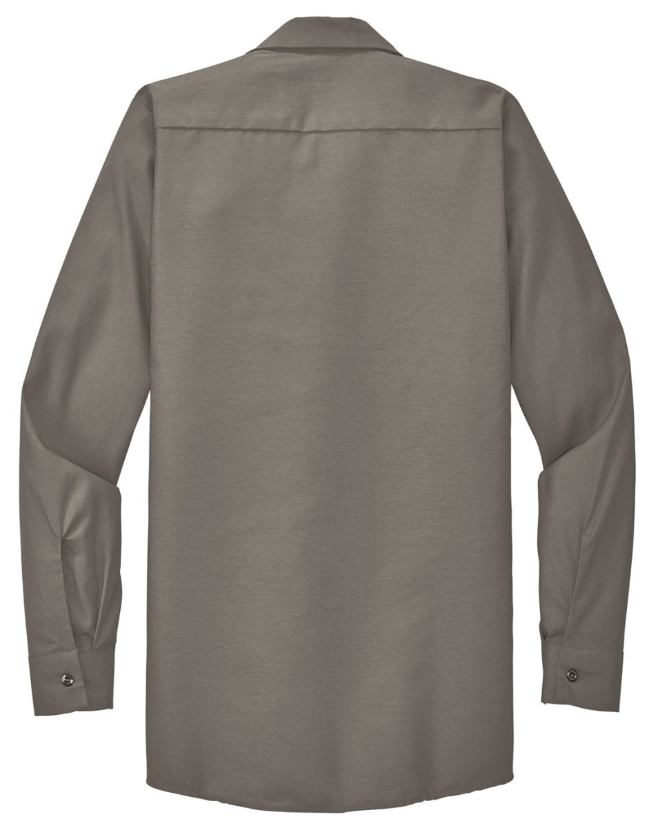 Men's Long Size, Long Sleeve Industrial Work Shirt Grey Medium Long