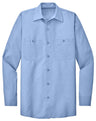 Men's Long Size, Long Sleeve Industrial Work Shirt Light Blue Medium Long